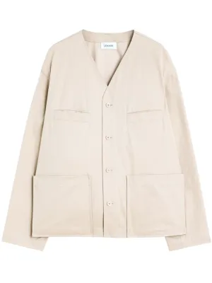 Collarless overshirt