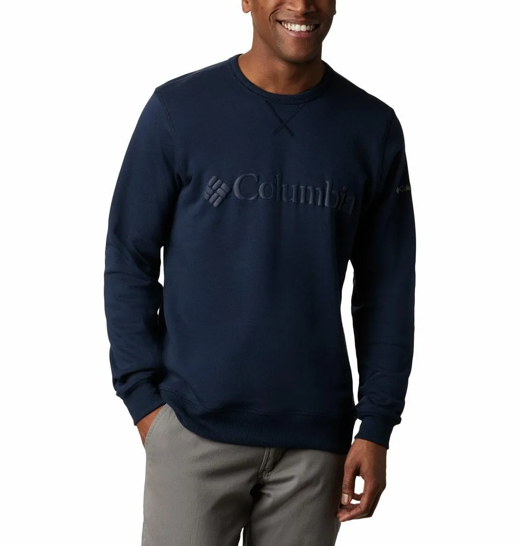 Columbia Men Blue M Columbia Logo Fleece Crew Fleece Jacket