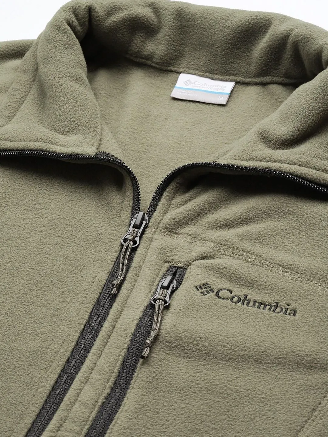 Columbia Men Olive Fast Trek II Full Zip Fleece Jacket