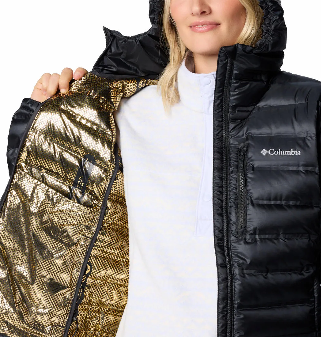 Columbia Womens Black Pebble Peak II Down Hooded Jacket