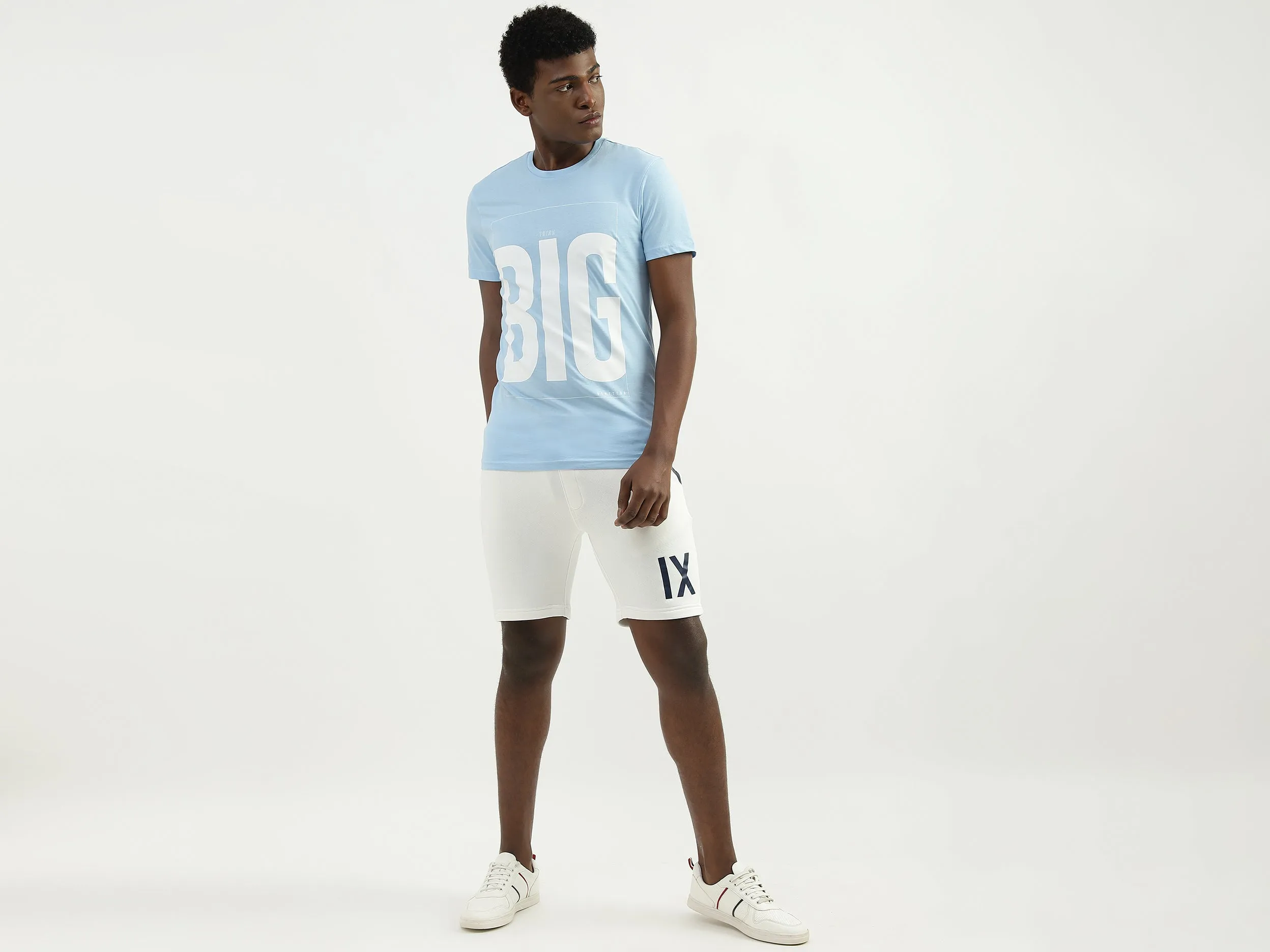 Cotton Printed Round Neck Mens T-shirts