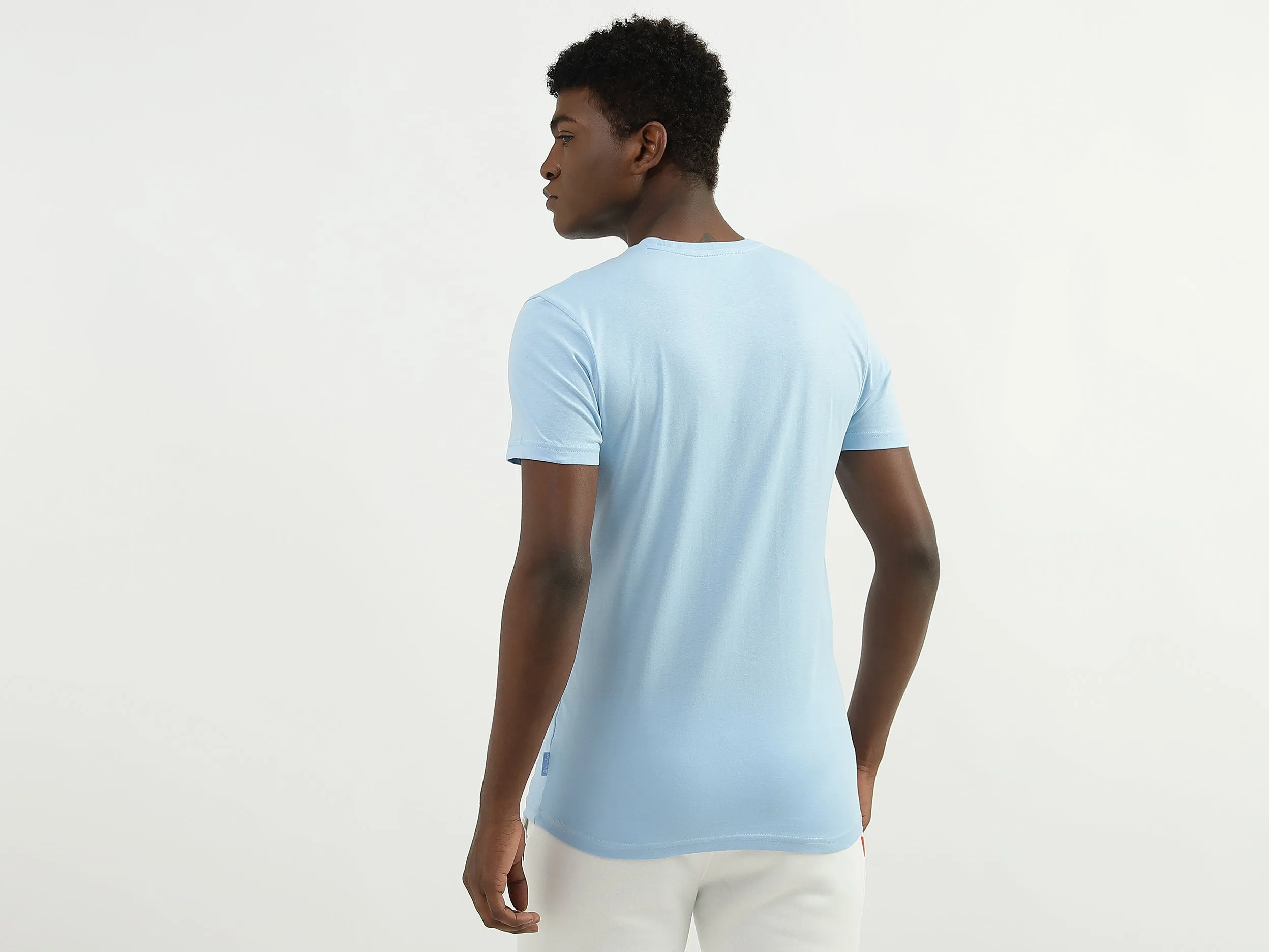 Cotton Printed Round Neck Mens T-shirts