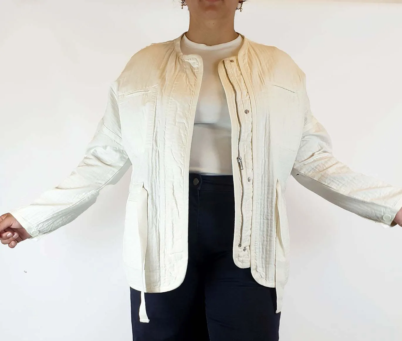 Country Road 100% cotton white jacket size L