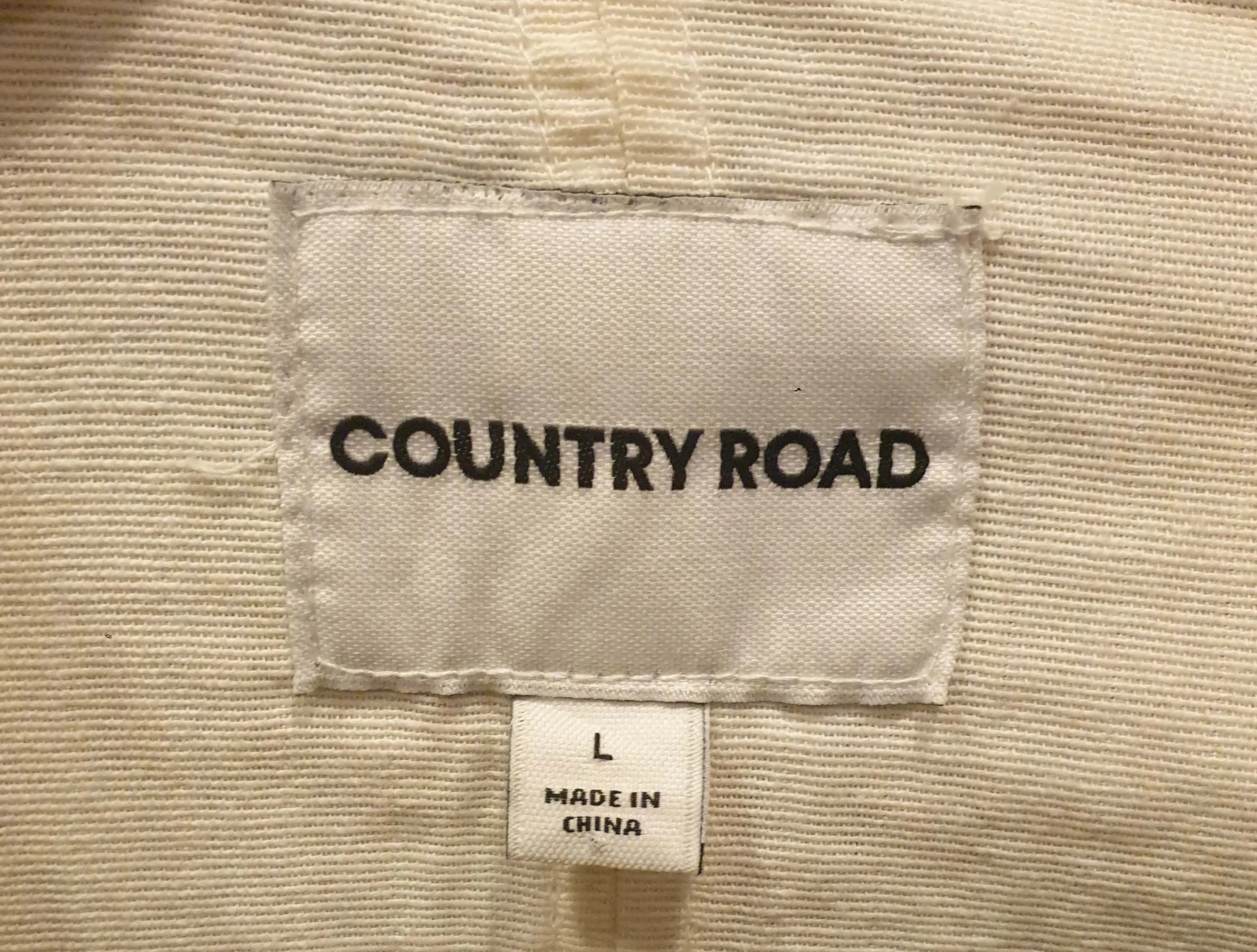 Country Road 100% cotton white jacket size L