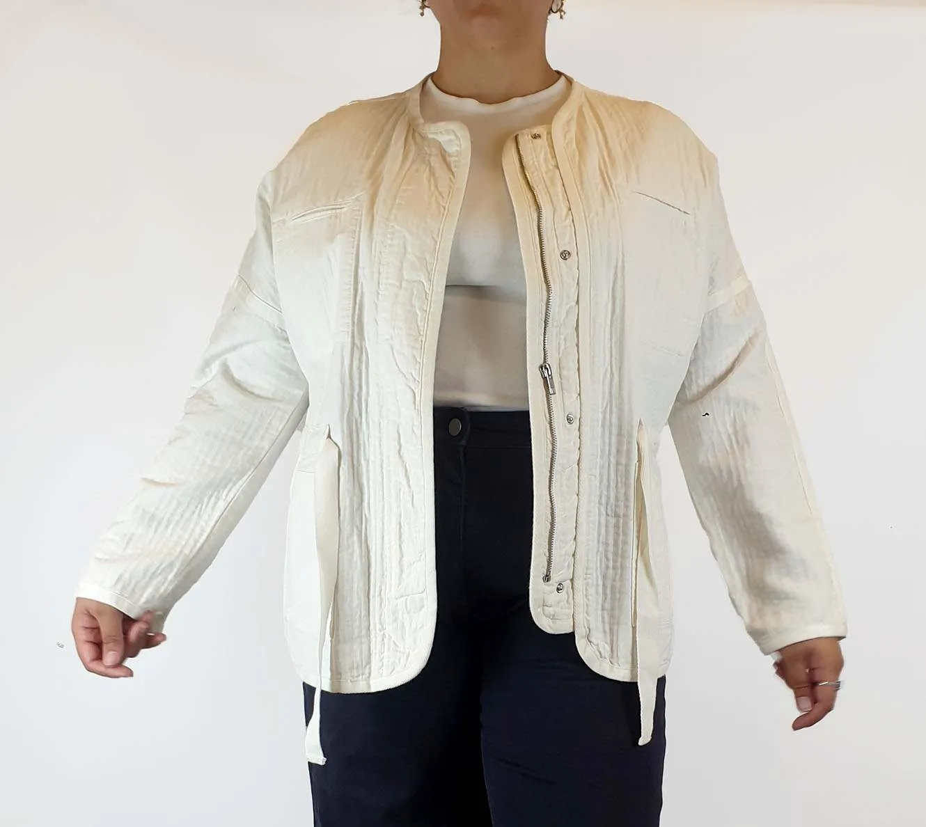 Country Road 100% cotton white jacket size L