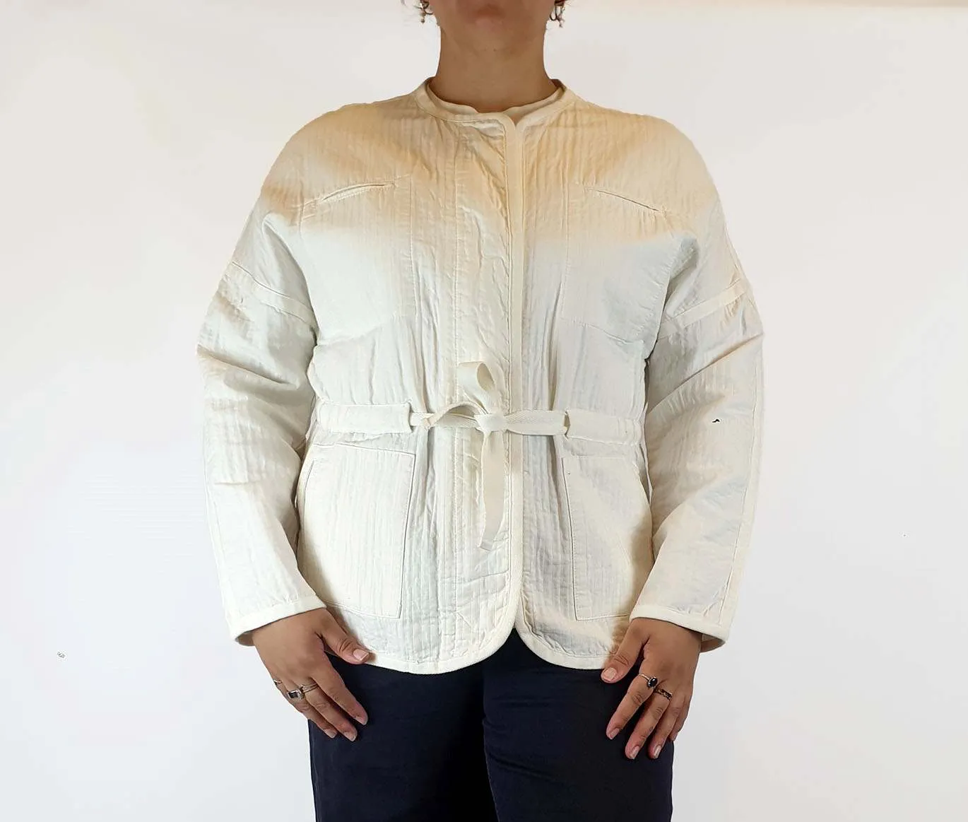 Country Road 100% cotton white jacket size L