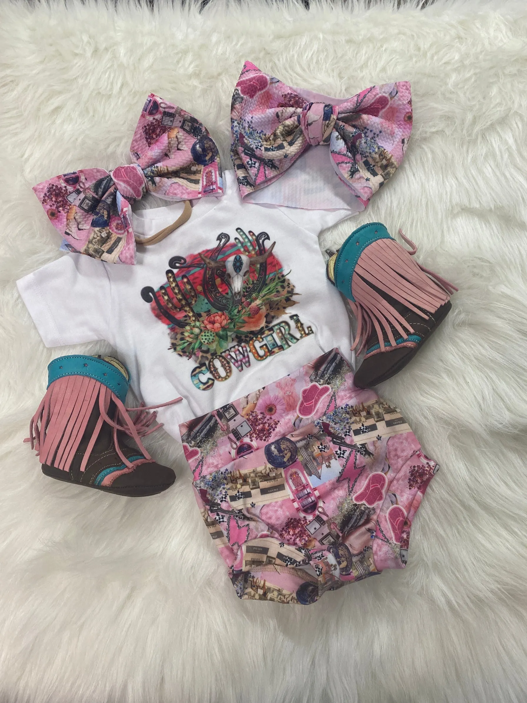 Cowgirl t-shirt and onesie
