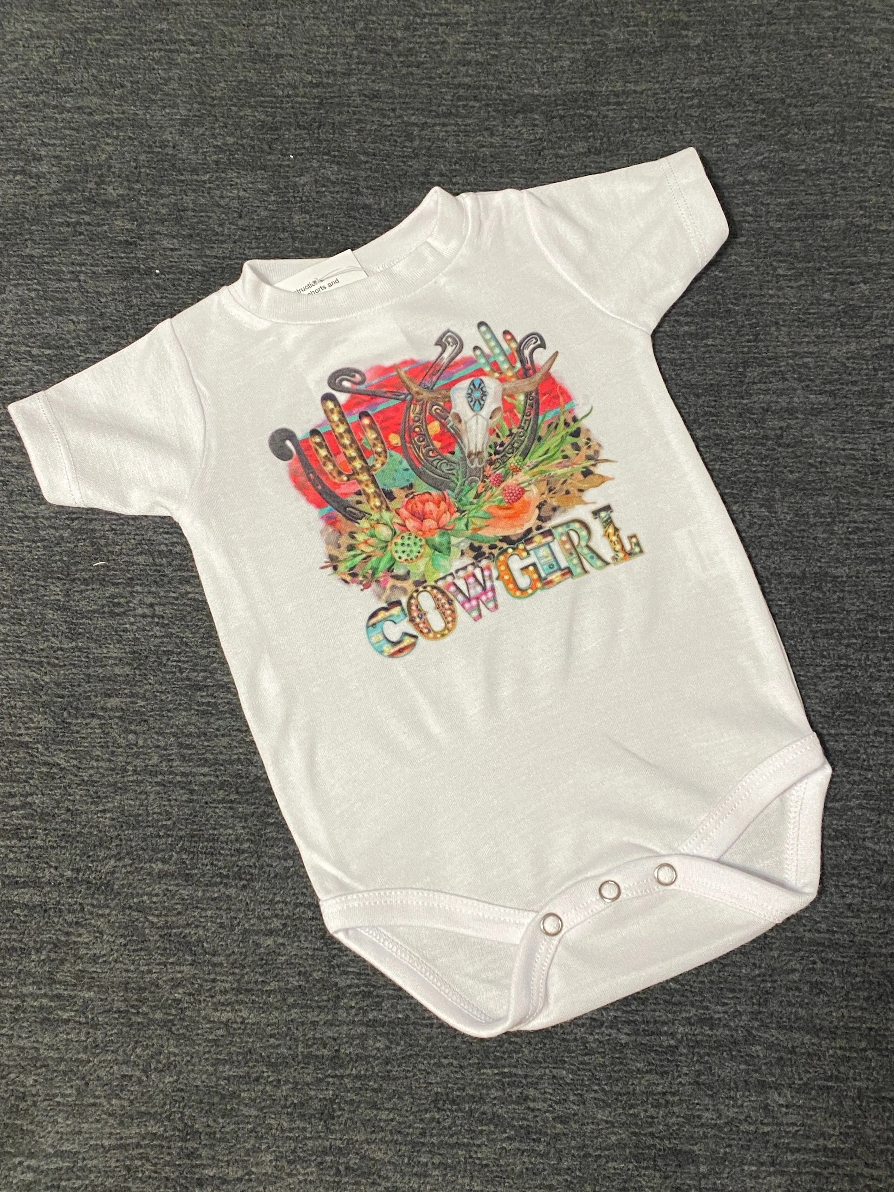 Cowgirl t-shirt and onesie