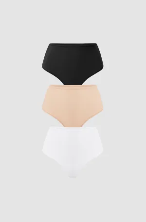 Cozy High Waisted Thongs 3 Pack