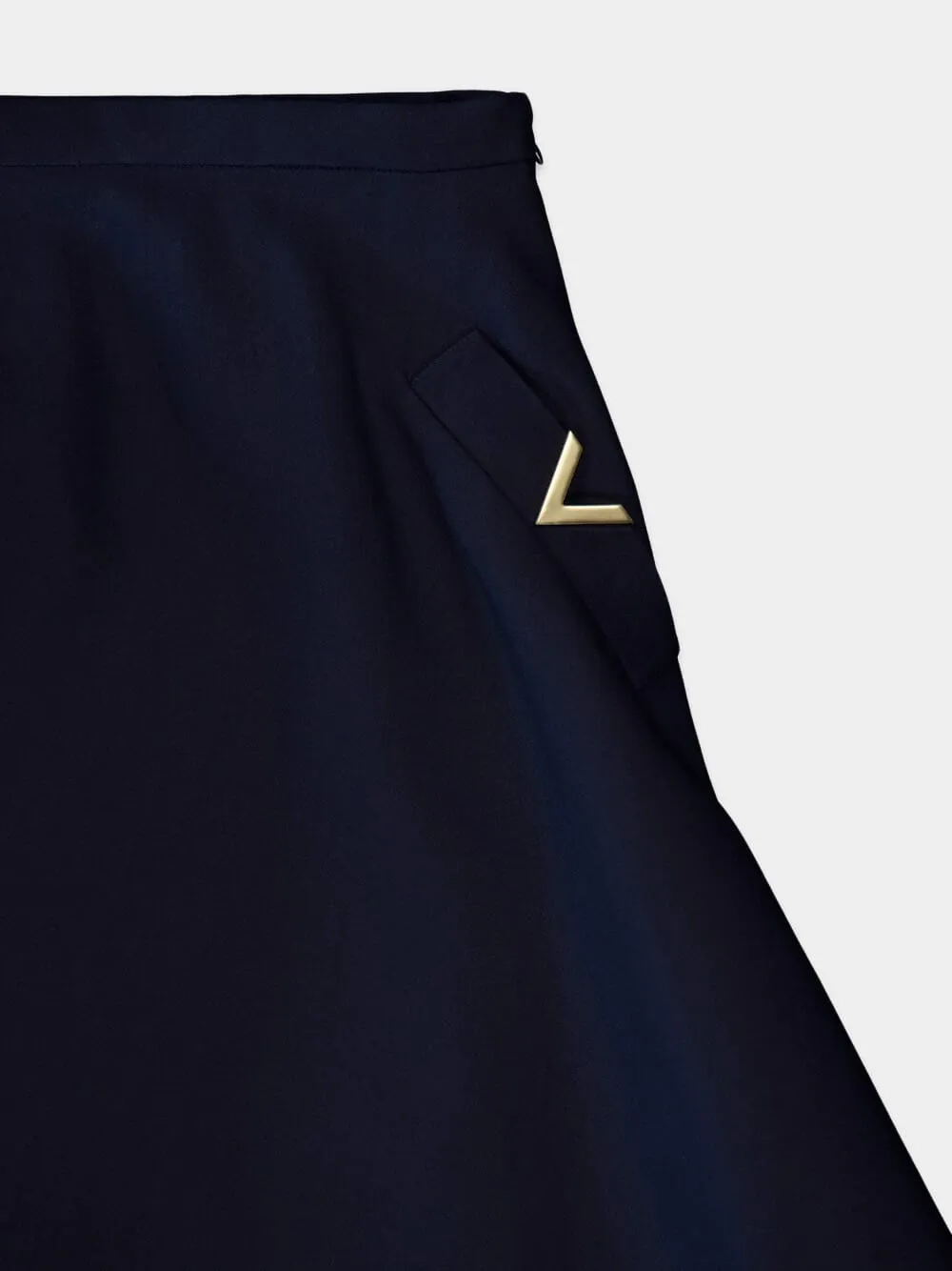 Crepe Couture Midi Skirt