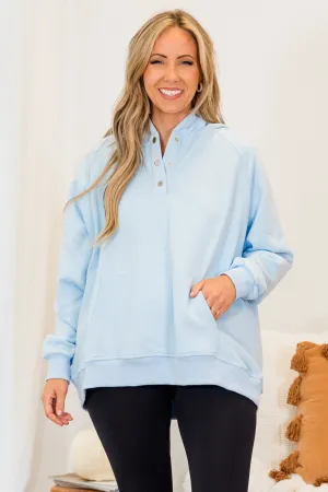 Crisp Winter Morning Pullover, Blue