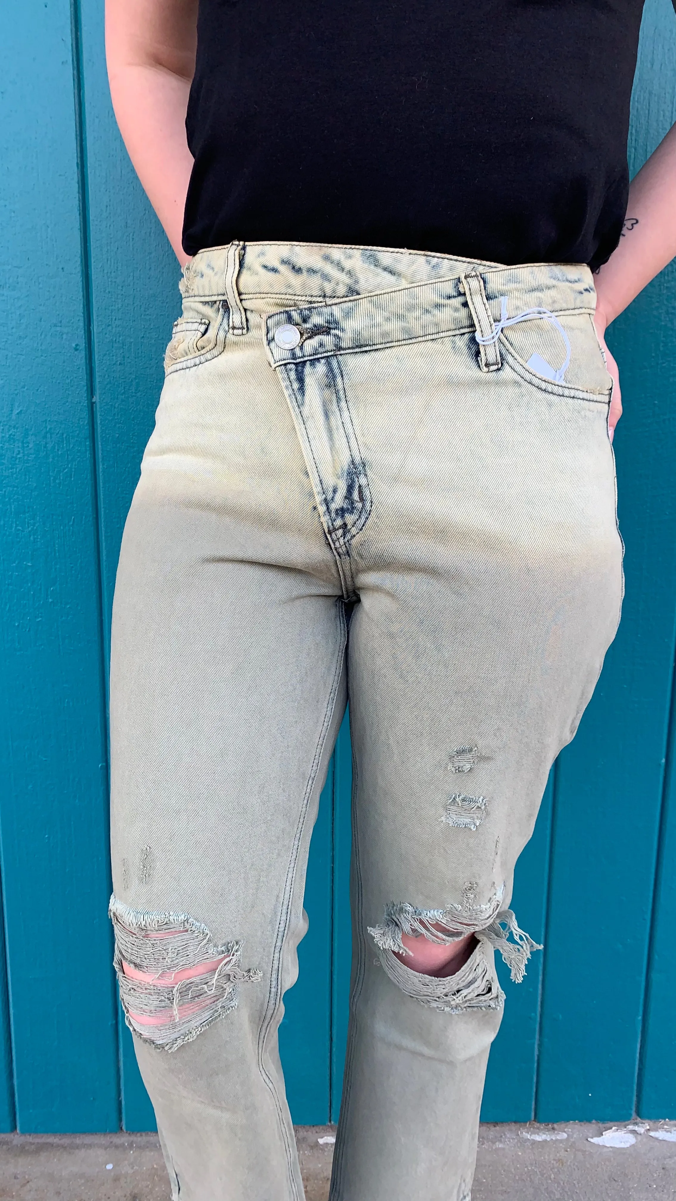 Crop Criss Cross Sage Vevert Jeans