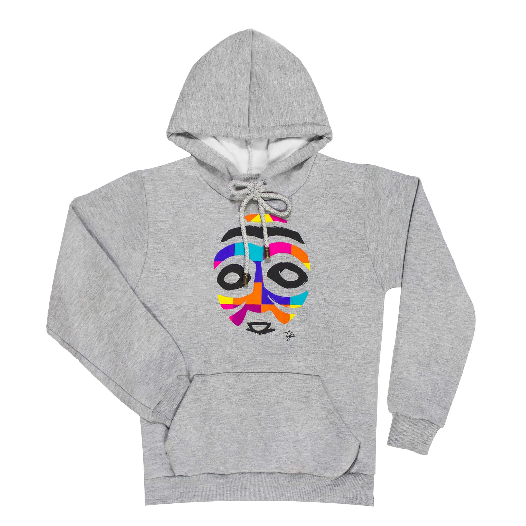 CUANDO CUBANGO WARRIOR MASK WITH BLACK EYES YOUTH HOODIE