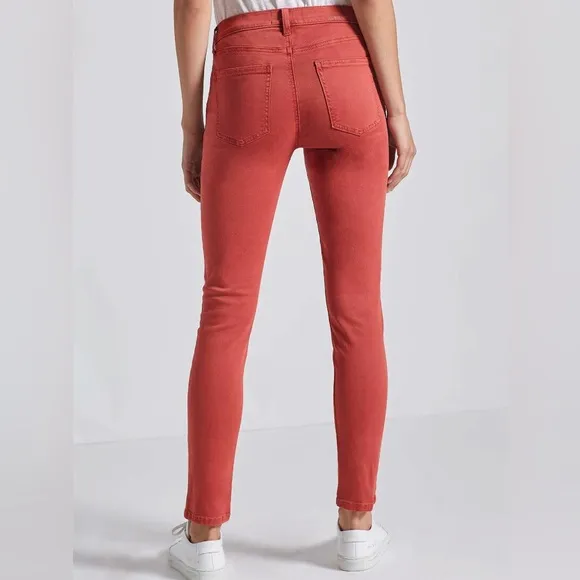 Current/Elliott NWT Plus Size 32 The Stiletto Vintage Burgundy Ankle Jeans: 3127