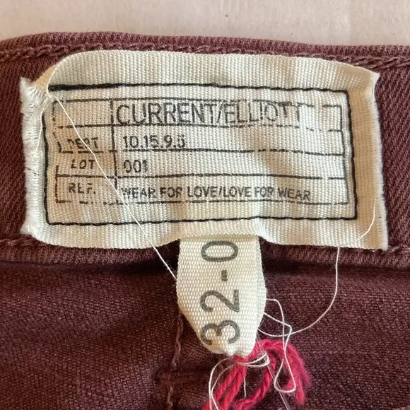 Current/Elliott NWT Plus Size 32 The Stiletto Vintage Burgundy Ankle Jeans: 3127