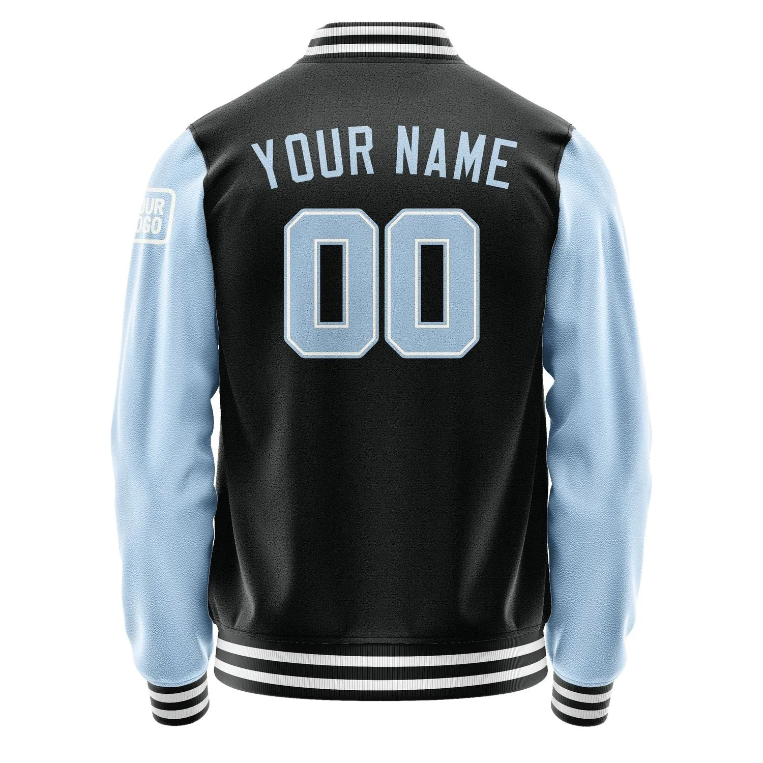 Custom Black Light Blue Jacket