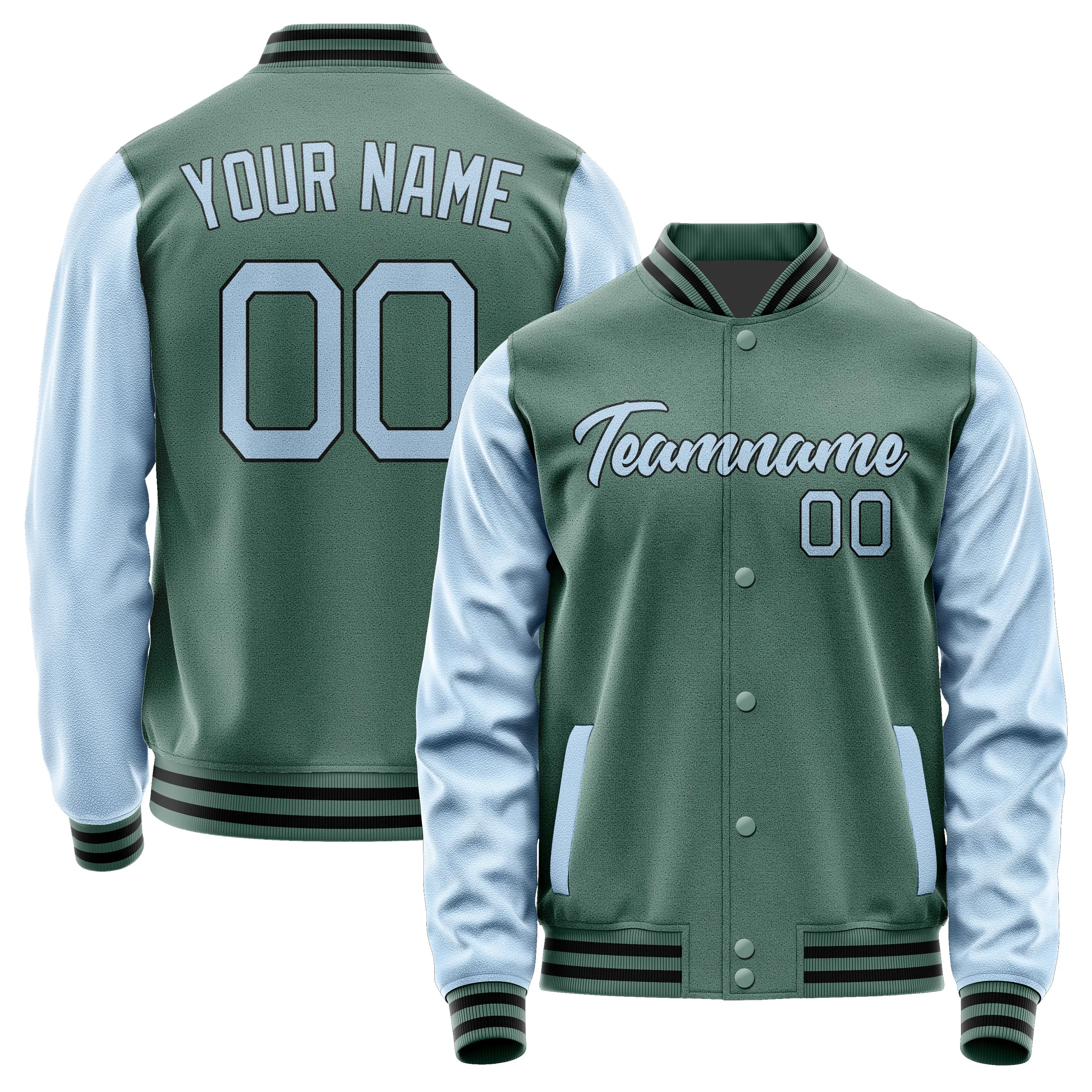 Custom Blue Green Light Blue Jacket