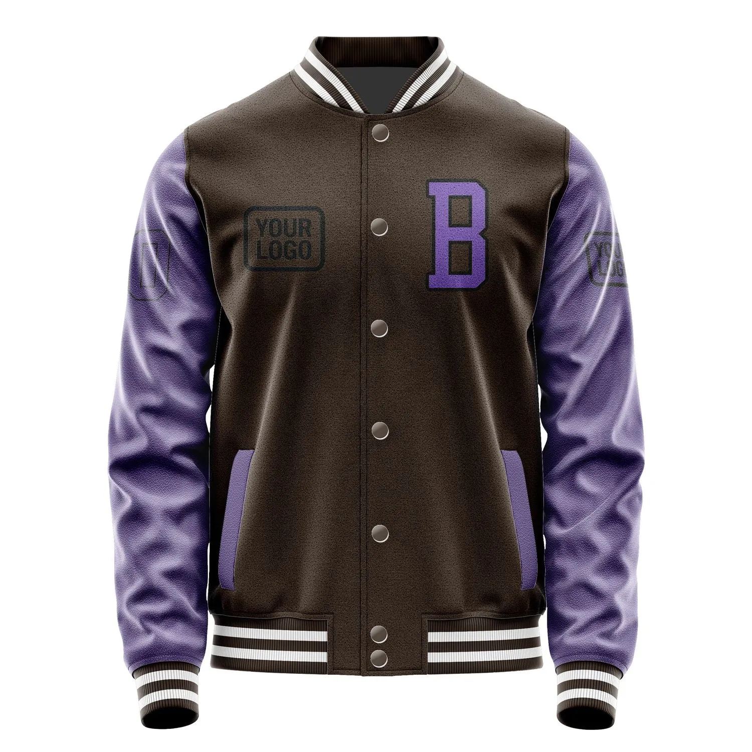 Custom Brown Light Purple Jacket