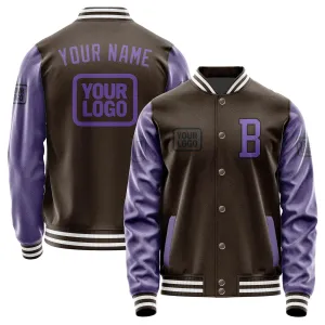 Custom Brown Light Purple Jacket
