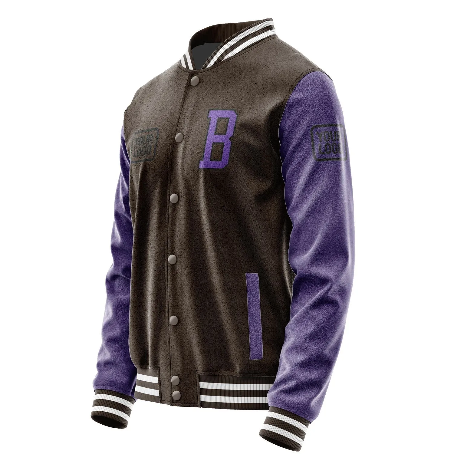 Custom Brown Light Purple Jacket