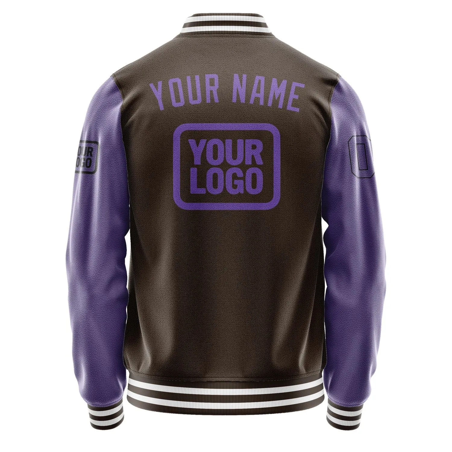 Custom Brown Light Purple Jacket