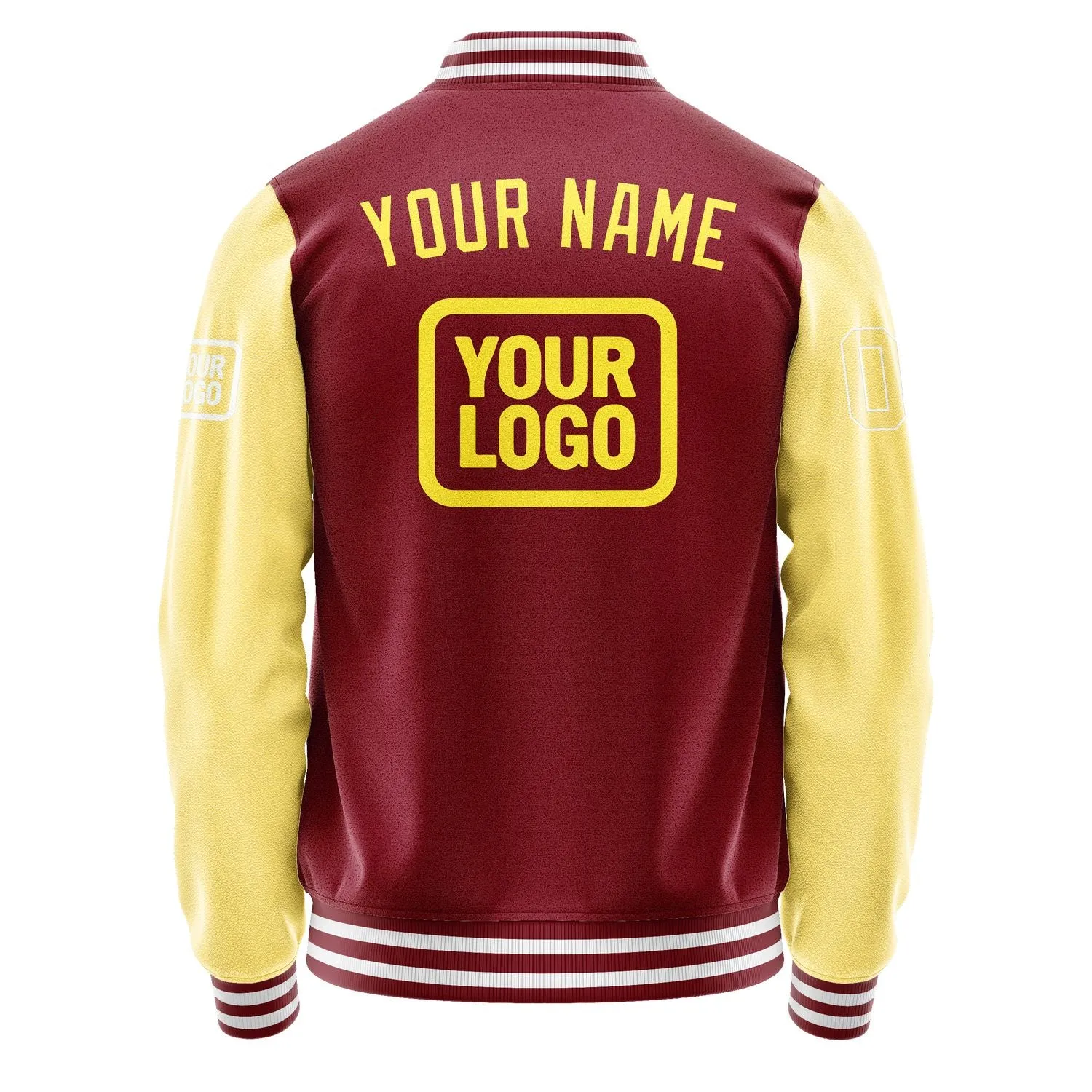 Custom Crimson Red Light Yellow Jacket