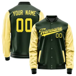 Custom Dark Green Light Yellow Jacket