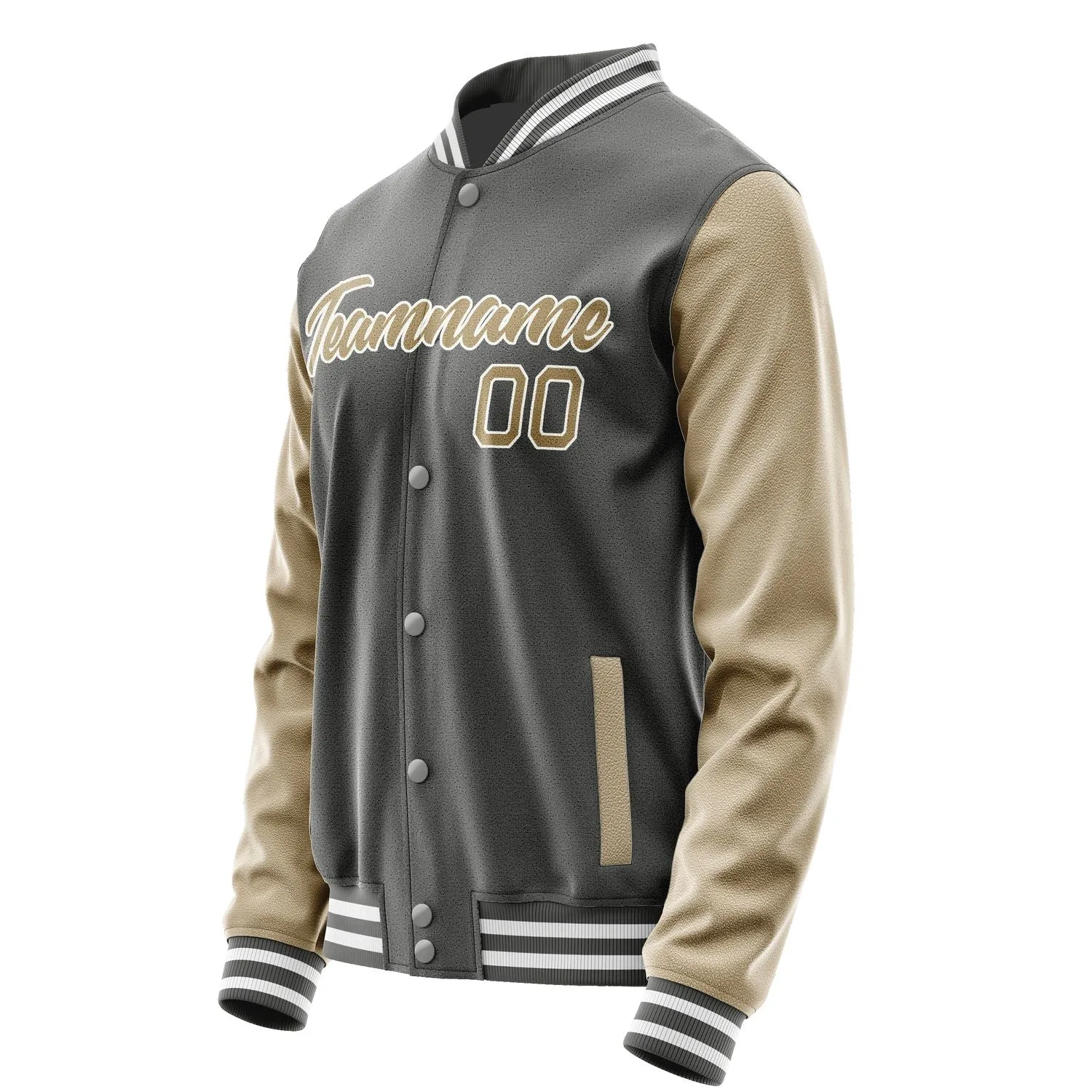 Custom Dark Grey Light Khaki Jacket