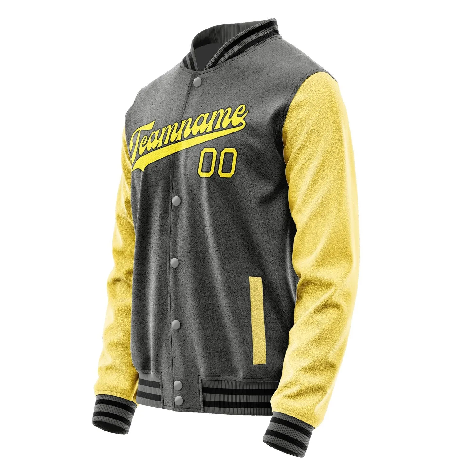 Custom Dark Grey Light Yellow Jacket