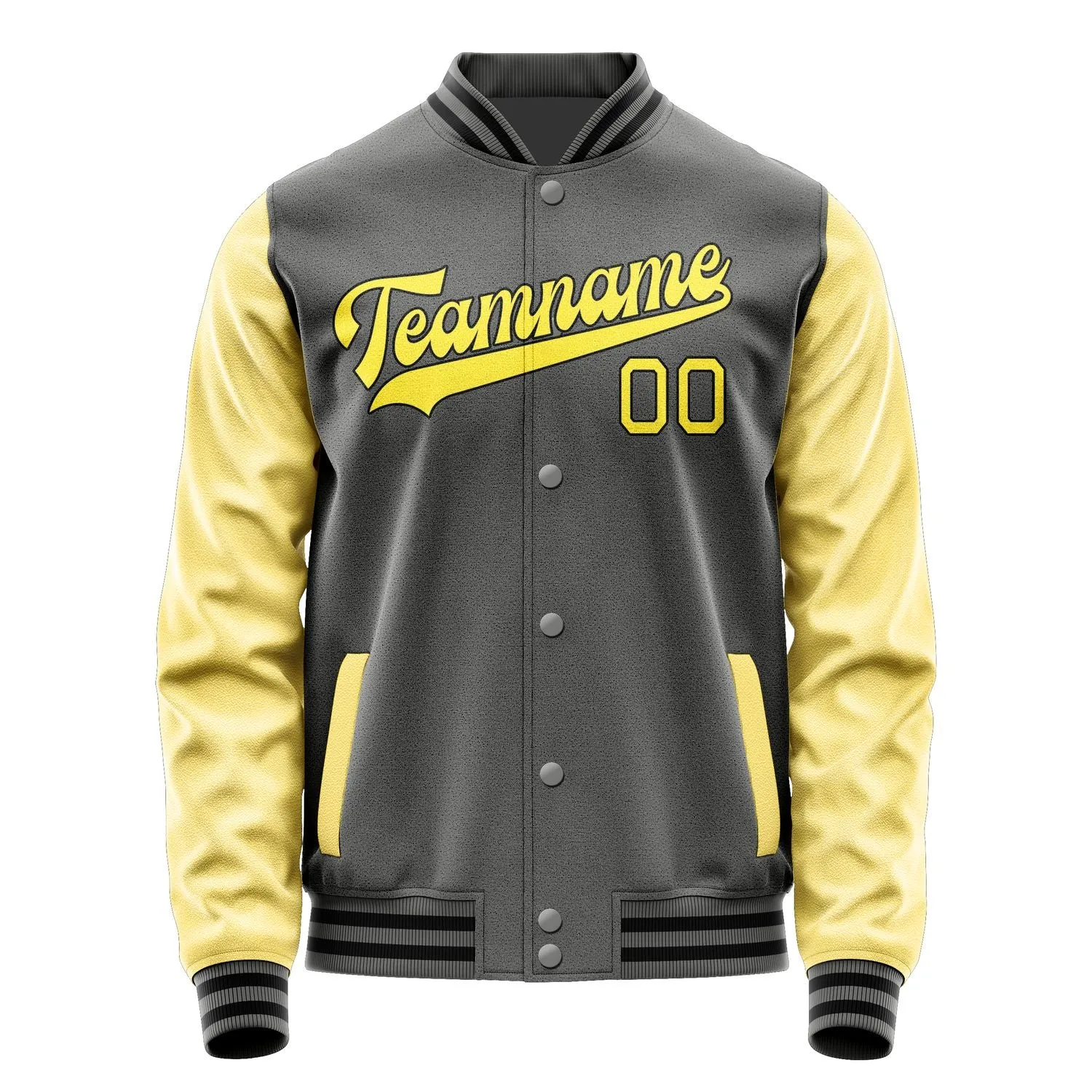 Custom Dark Grey Light Yellow Jacket