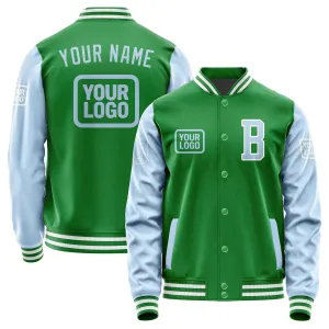 Custom Emerald Green Light Blue Jacket
