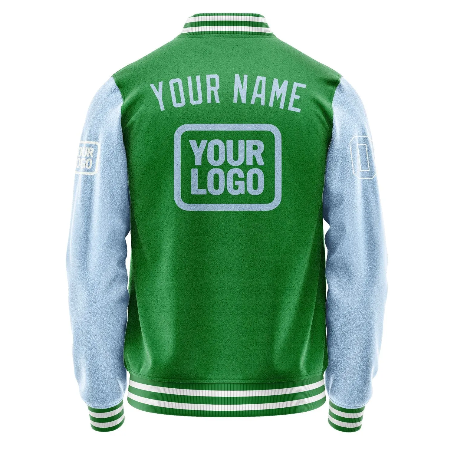 Custom Emerald Green Light Blue Jacket