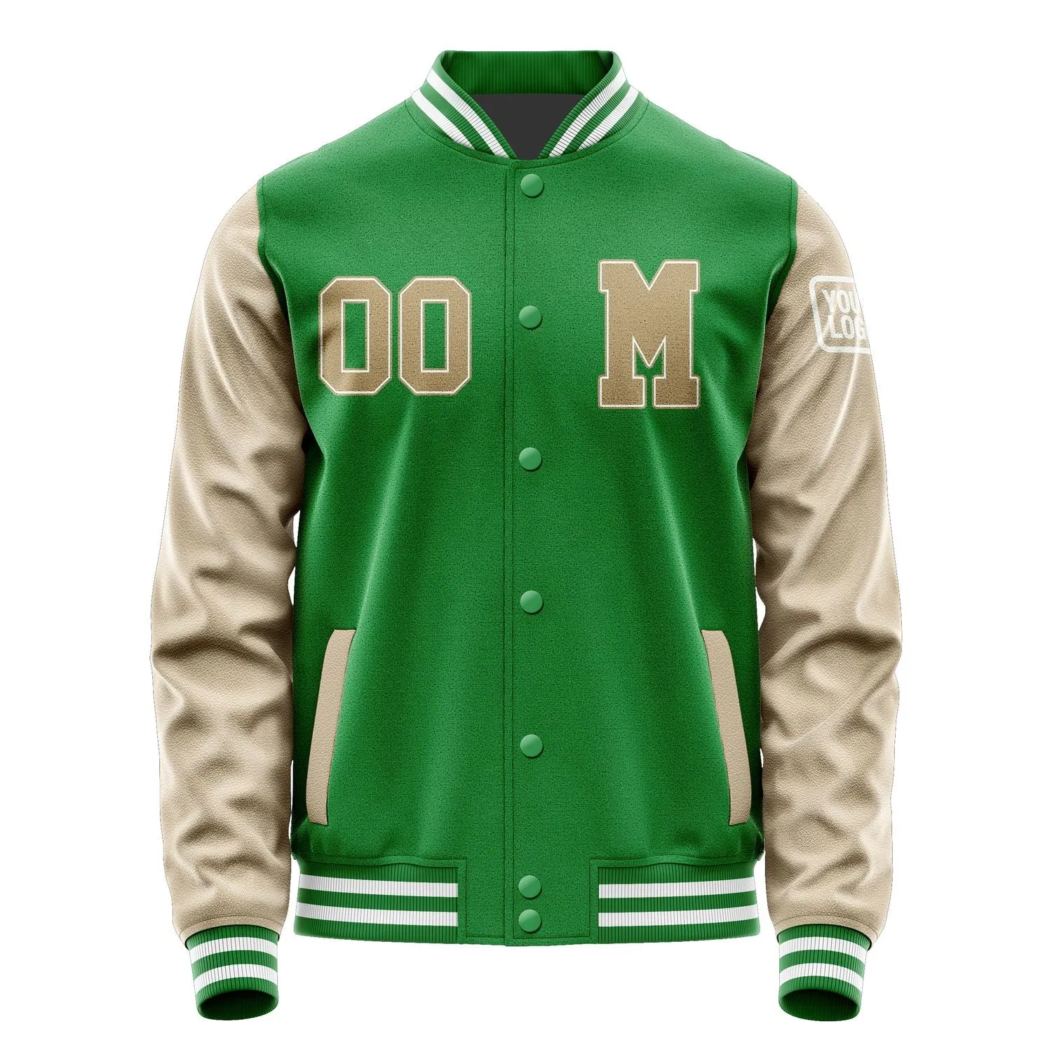 Custom Emerald Green Light Khaki Jacket