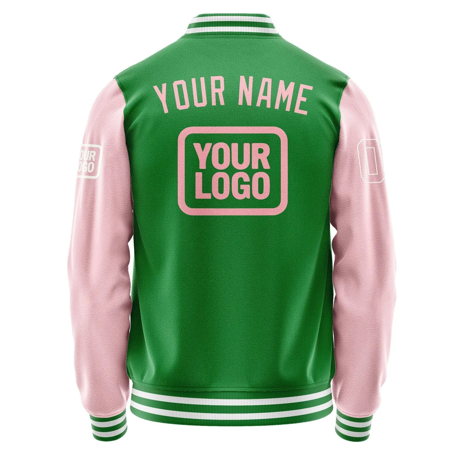 Custom Emerald Green Light Pink Jacket