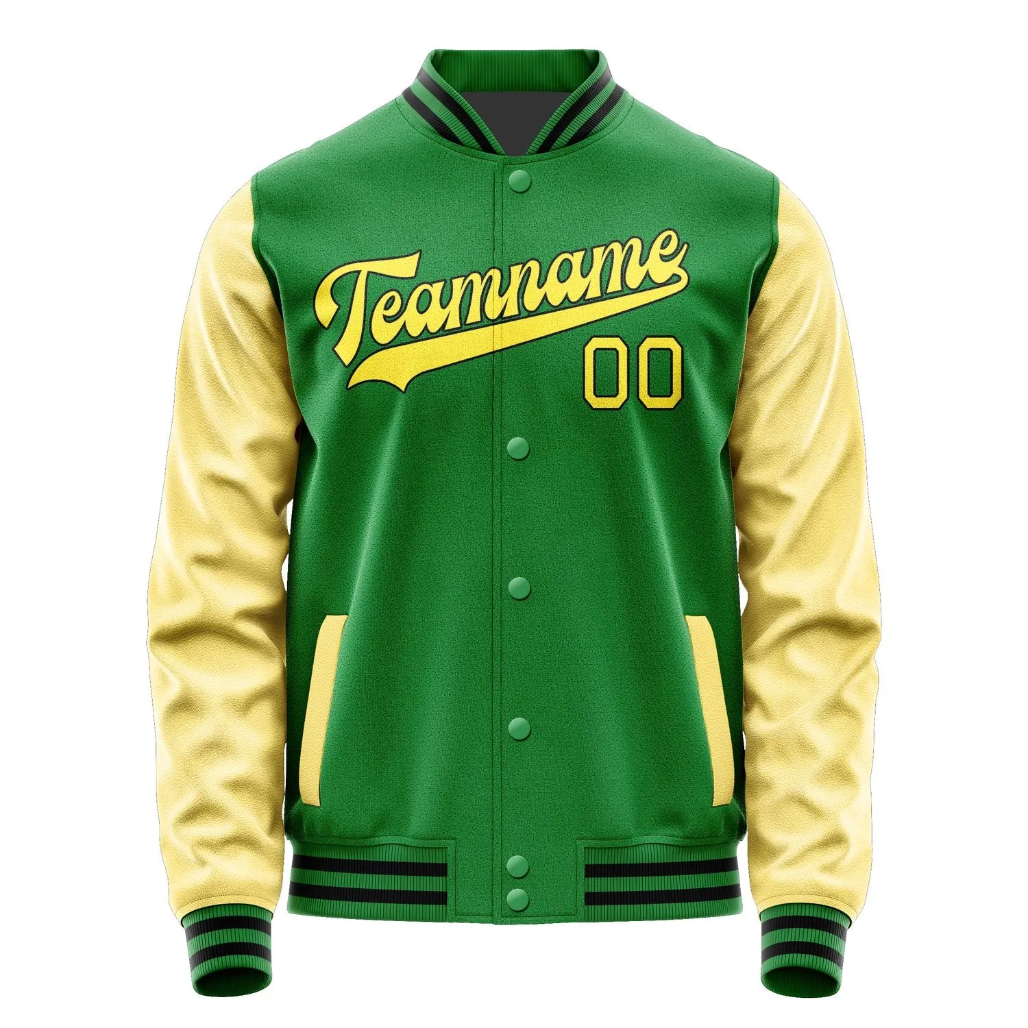 Custom Emerald Green Light Yellow Jacket