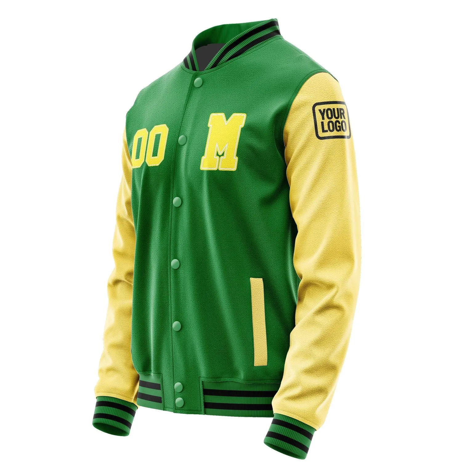Custom Emerald Green Light Yellow Jacket