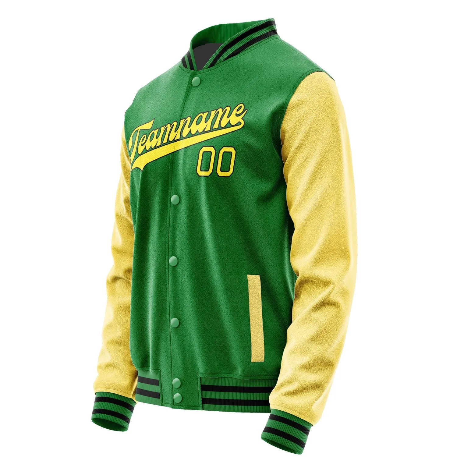 Custom Emerald Green Light Yellow Jacket