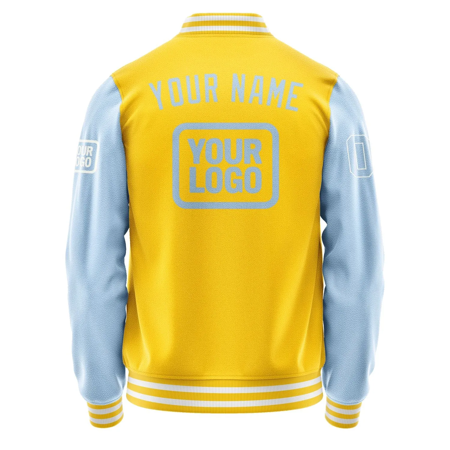 Custom Gold Light Blue Jacket