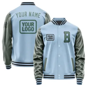 Custom Light Blue Blue Green Jacket