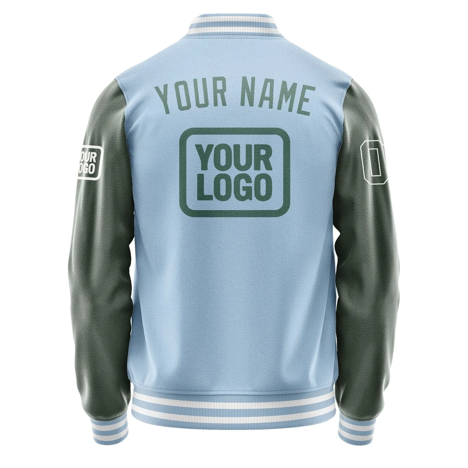 Custom Light Blue Blue Green Jacket