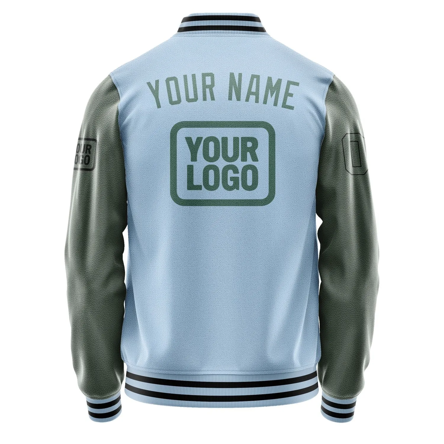 Custom Light Blue Blue Green Jacket