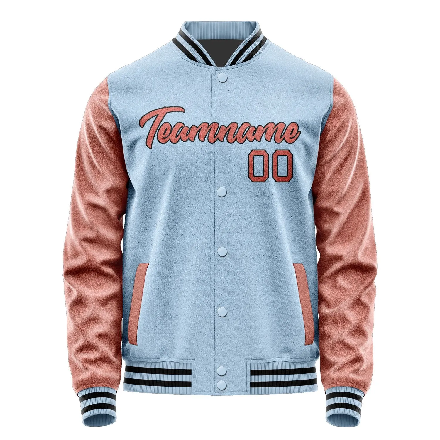 Custom Light Blue Copper Rose Jacket