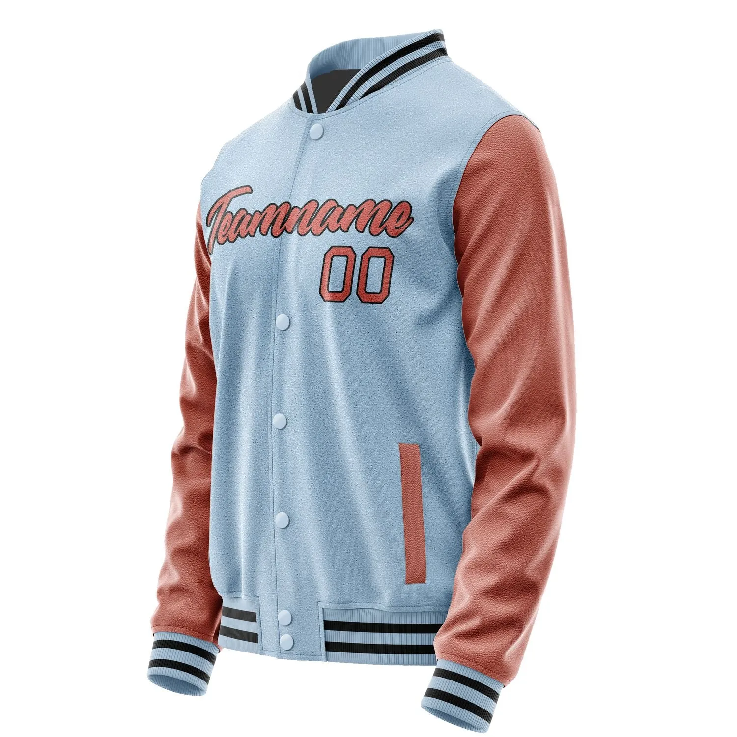 Custom Light Blue Copper Rose Jacket