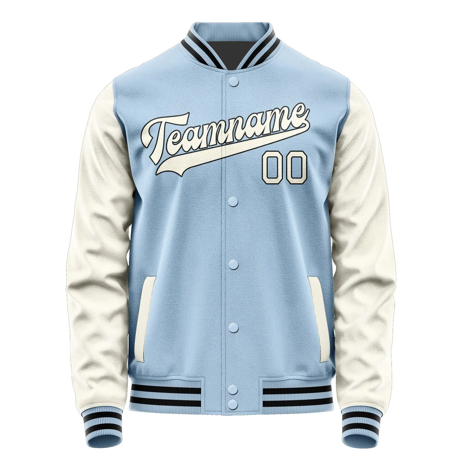 Custom Light Blue Cream Jacket