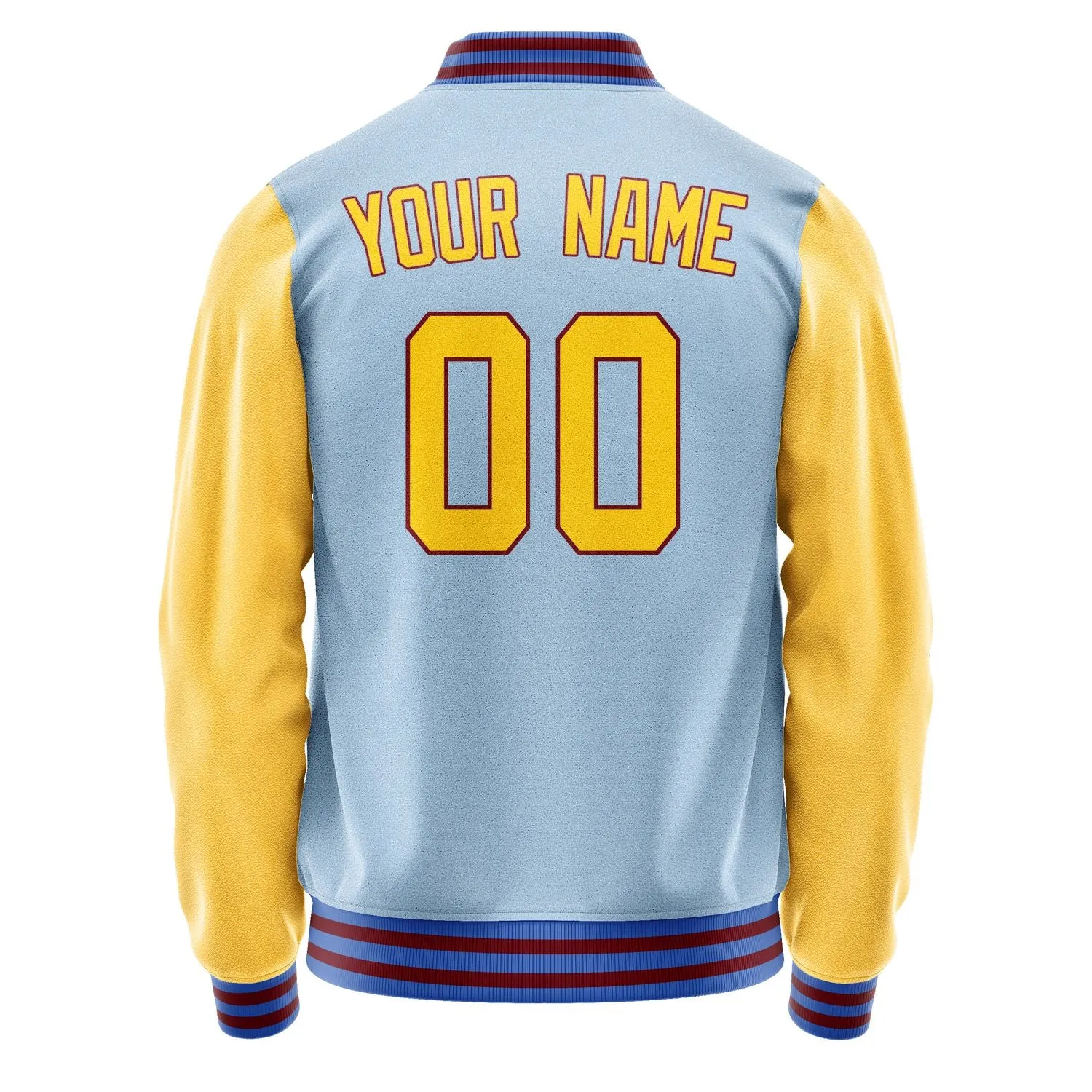 Custom Light Blue Gold Jacket