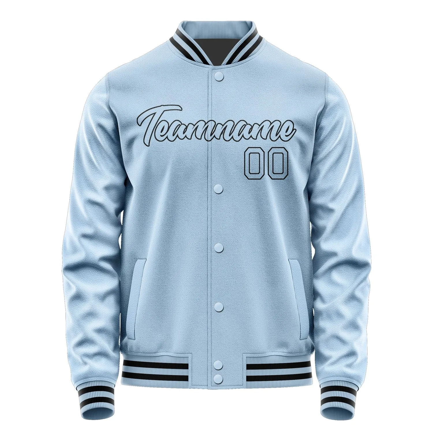 Custom Light Blue Light Blue Jacket