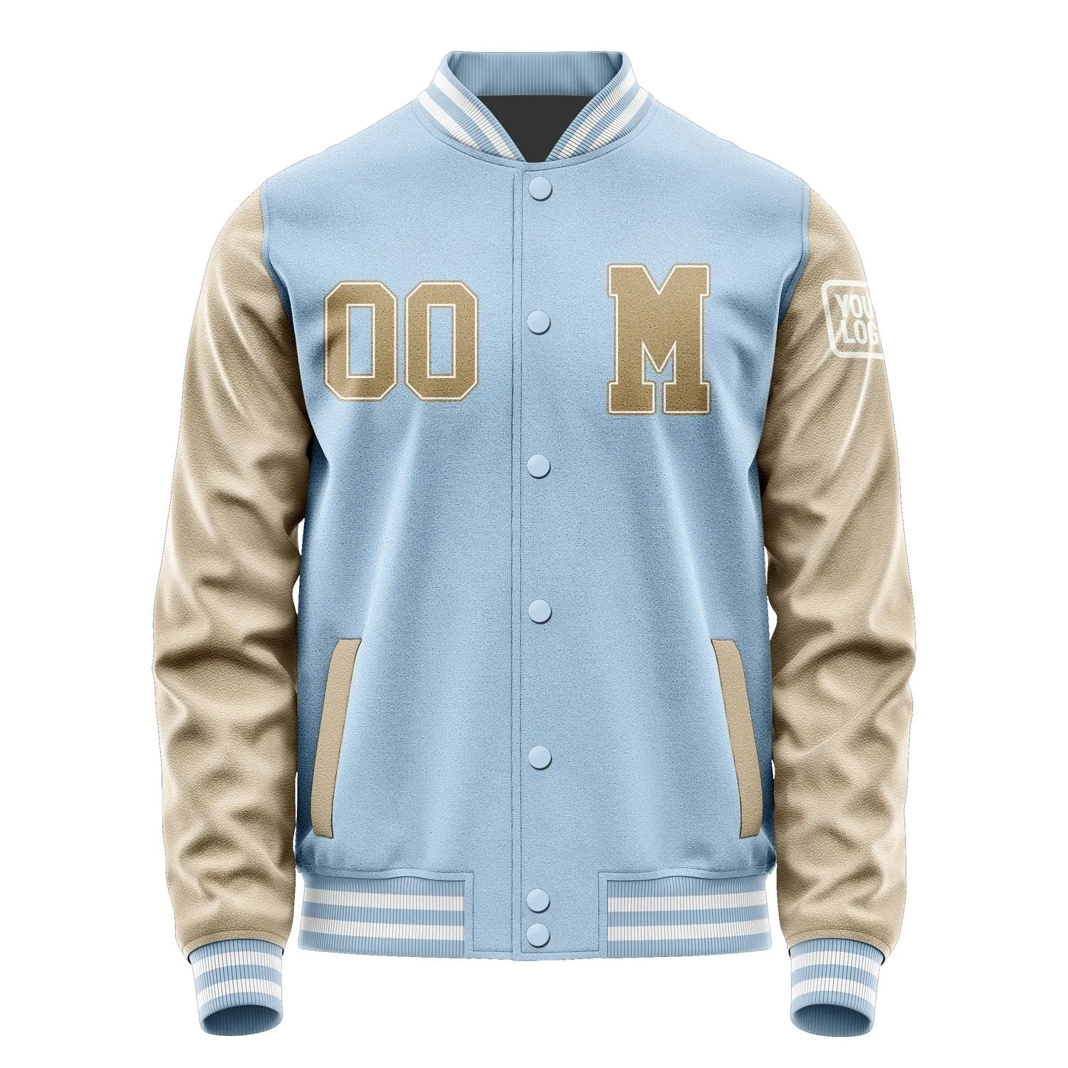 Custom Light Blue Light Khaki Jacket