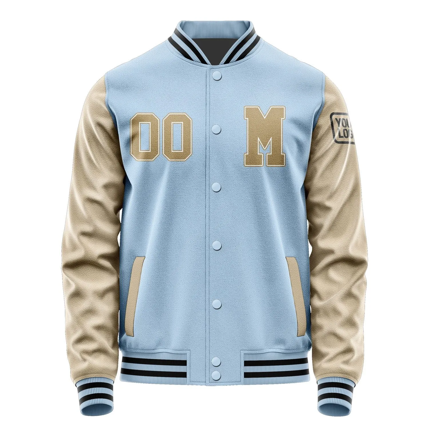 Custom Light Blue Light Khaki Jacket