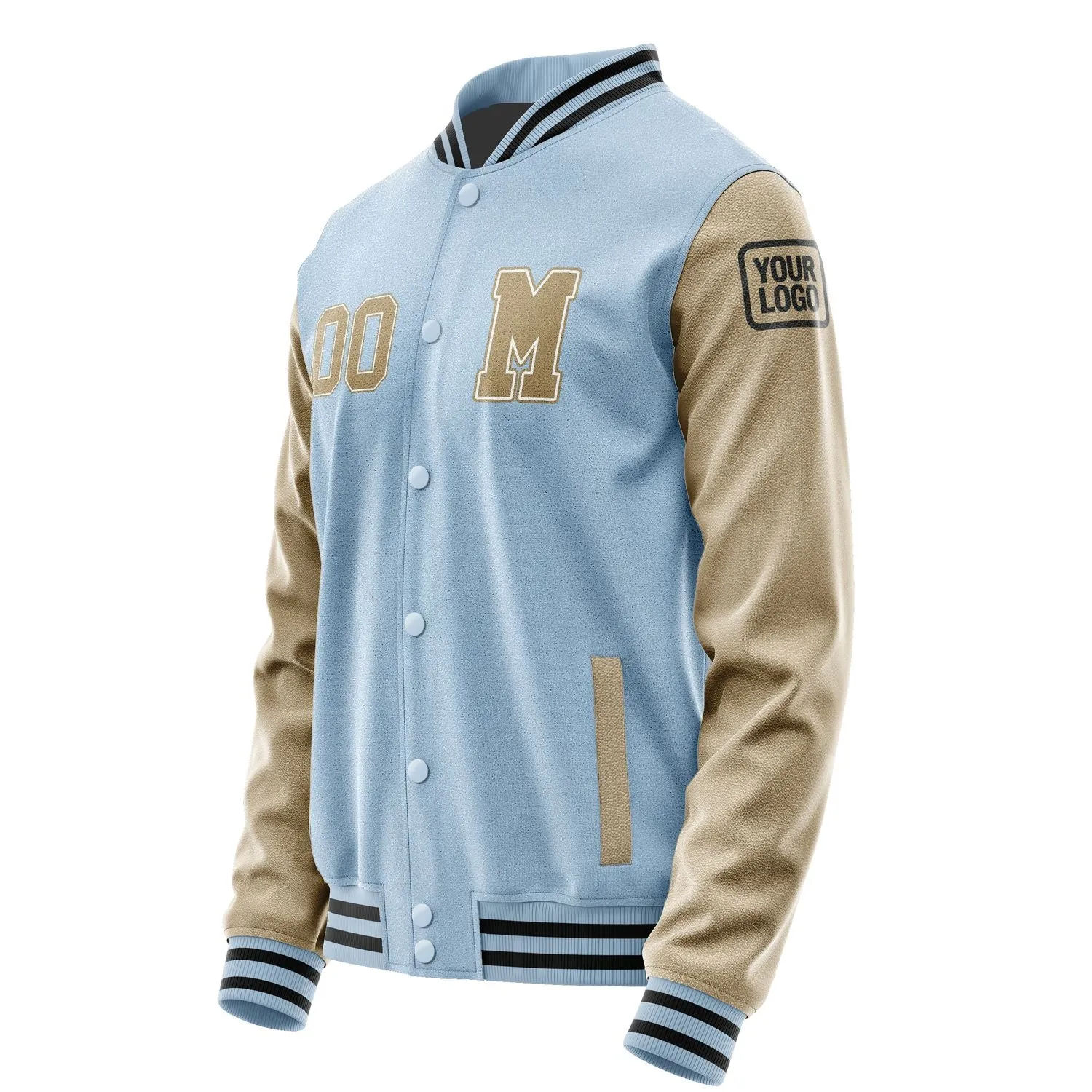 Custom Light Blue Light Khaki Jacket