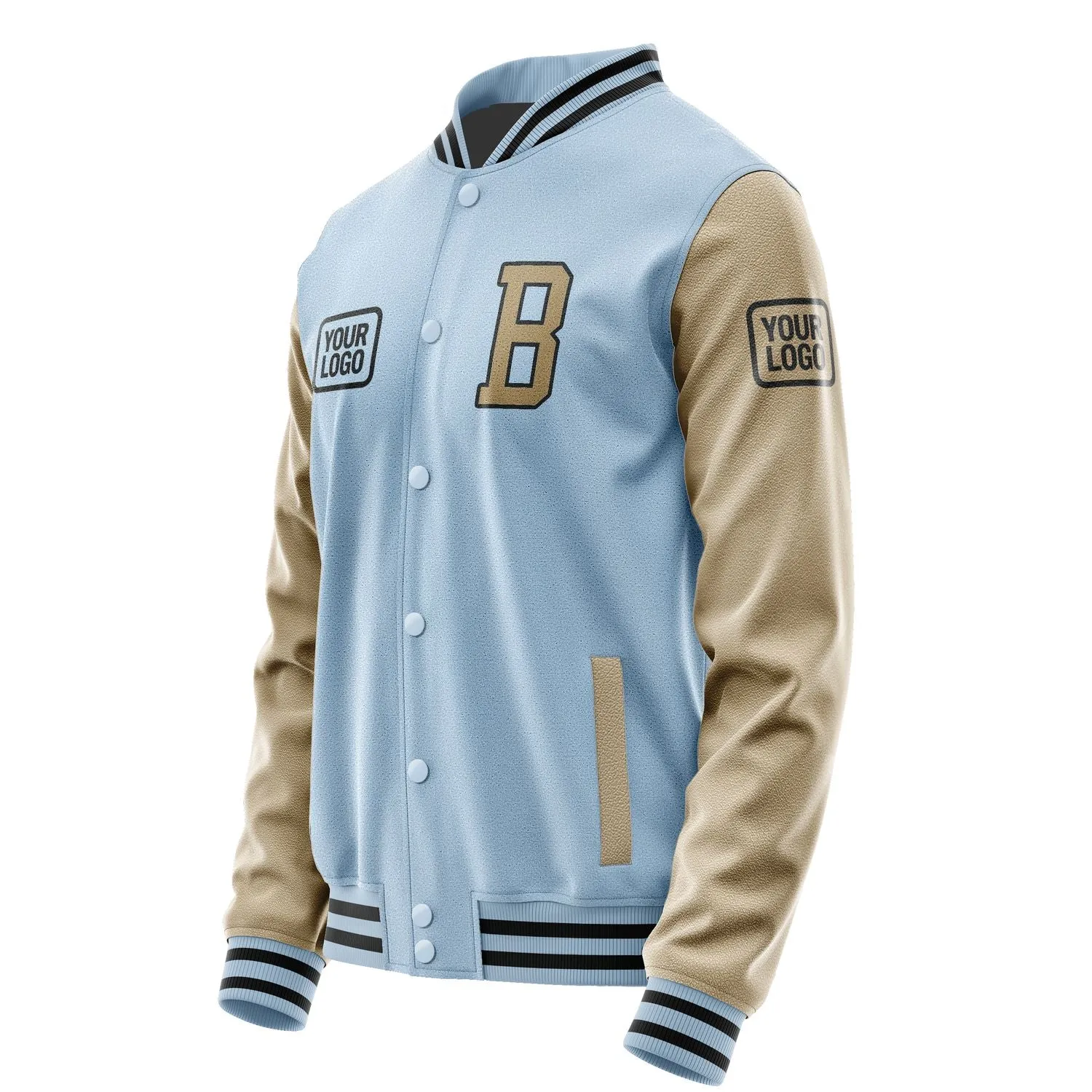 Custom Light Blue Light Khaki Jacket